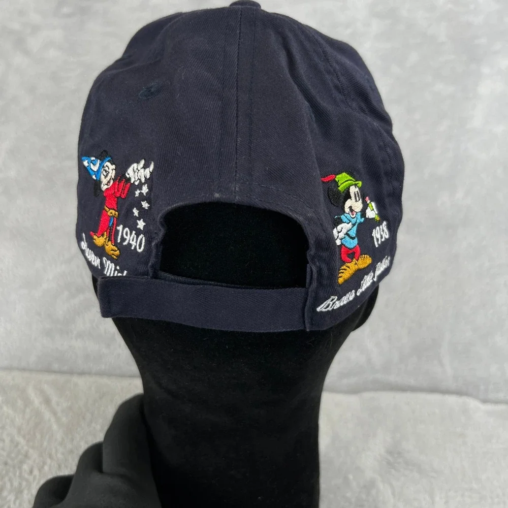All Over Stitch Disney Parks Mickey Mouse Through The Years Hat Navy Embroidered